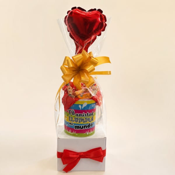 2026/06/1000843866.png Taza Tu Amistad Ilumina Mi Mundo - Set Regalo con Globo y Chuches