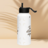 Botella de acero inoxidable con tapa de pajita - Personalizable
