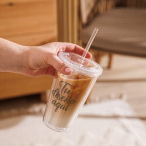 Vaso de plástico transparente - Personalizable