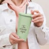 Vaso térmico con pajita - personalizado