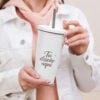Vaso térmico con pajita - personalizado