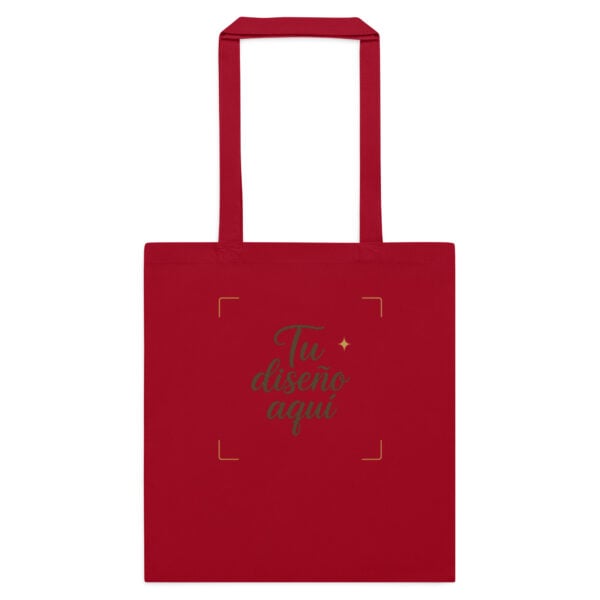 cotton-color-tote-bag-classic-red-front-6a67ddf8b18cf.jpg Bolsa de tela de algodón - Personalizable