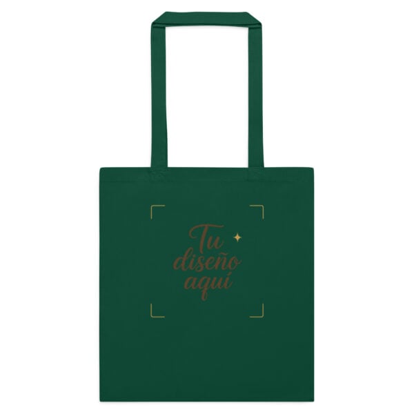 cotton-color-tote-bag-bottle-green-front-6a67ddf8b1949.jpg Bolsa de tela de algodón - Personalizable