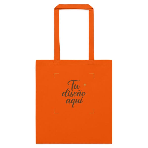 cotton-color-tote-bag-orange-front-6a67ddf8b198e.jpg Bolsa de tela de algodón - Personalizable