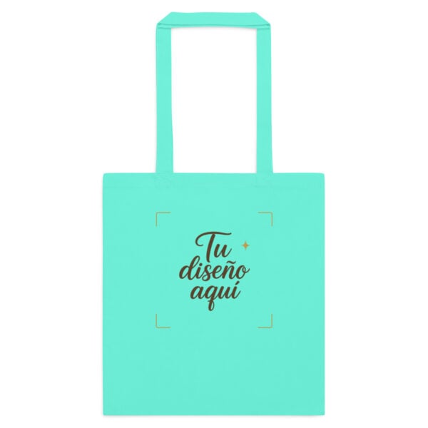 cotton-color-tote-bag-mint-front-6a67ddf8b1b02.jpg Bolsa de tela de algodón - Personalizable